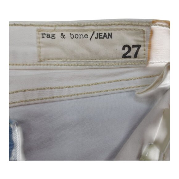 Rag & Bone Womens Geo Print Skinny Jeans Size 27 Cotton Blend Small Stains - Picture 4 of 12